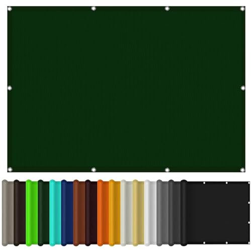 Vela Ombreggiante Rettangolare 3 x 4 m Antistrappo, Antimuffa, Resistente, Multiuso Vela Ombreggiante Rettangolare per Giardino, Balcone, Terrazza, Verde Scuro
