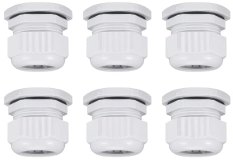 MACHSWON 6Pcs PG36 Cable Gland – Durable Threaded Wire Connector with Locknut for 22-32mm Dia Cable Wire, Black