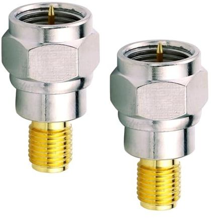 ACONRFTOL SMA femmina a F maschio adattatore coassiale 75 Ohm tipo F maschio a SMA femmina connettore coassiale RF connettore per antenna TV, cavo coassiale RF RF cavo coassiale RF