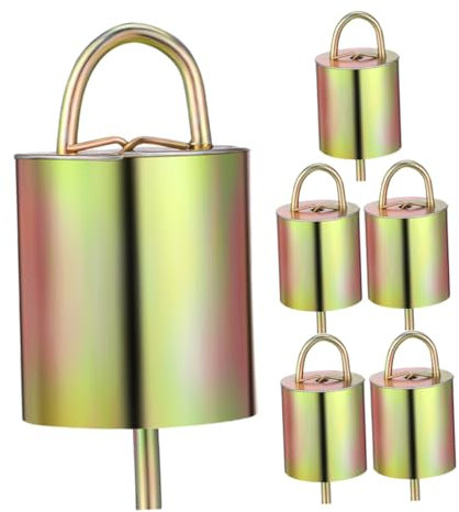 FONDOTIN 6stücke Kuhglocken Metallglocken Für Haustiere Viehglocken Bauernhofglocken Schafglocken Pferdeglocken Antiverlustglocken Laute Glocke Vintagedesign
