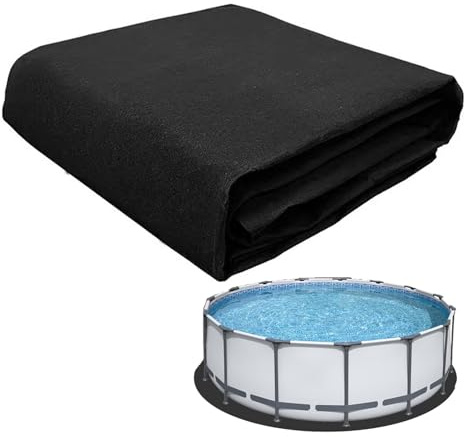 Poolunterlage Rund,Oberirdische Schwimmbeckenmatte, Bodenplane für Pools,Schwimmbecken Matte Pool Bodenplane Faltbarer,Schwimmbad-Schutzpolster Durchstichfestes (4m/13.1ft)
