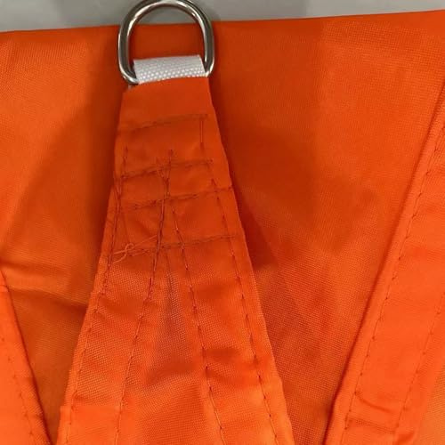Hiseng Tenda a Vela Ombreggiante Impermeabile Rettangolo, Vele Parasole da Giardino Protezione Raggi UV 95% Telo Ombreggiante Terrazzo con 4 Corde per Piscina Patio (Arancia,3x4m)