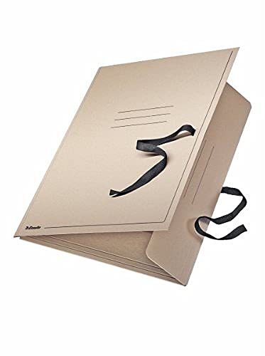 Leitz Esselte 6586 Zeichnungsmappe (mit Bändern, A3, Karton), Natur