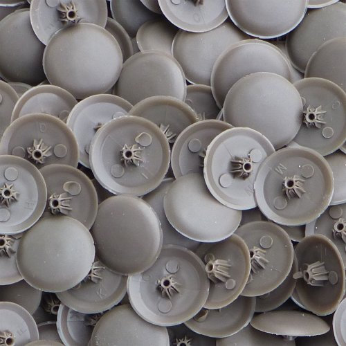 Snap-On Bifix Cover Caps to Use with Phillips Ph2 & Pozidrive Pz2 Pozi Screws - Pack of 50 Biffix Covers : Sepia Brown