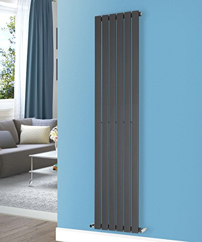 NRG Vertical Upright Column Radiator Flat Panel 1600x408 Single Anthracite