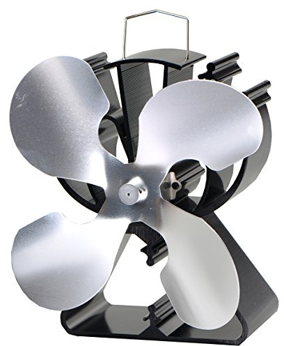 4-Blade Heat Powered Stove Fan for Wood / Log Burner/Fireplace increases 80% more warm air than 2 blade fan- Eco Friendly
