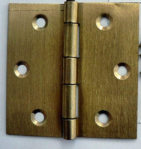 Hettich kantige Scharniere, 50 x 50 mm, massiv Messing matt, mit Schrauben, 2 Stück,89196