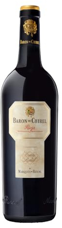 Marqués de Riscal - Vino tinto Reserva Barón de Chirel D.O.Ca. Rioja, Variedad Tempranillo, 20 meses de crianza en barrica de roble francés - Botella individual 750 ml