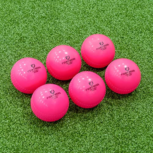 FORTRESS Kwik Cricket vindbollar [6-pack] – Kwik cricketbollar – orange eller rosa (rosa, junior)