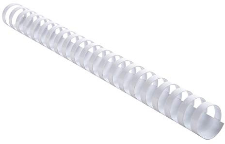 Exacompta 75700E 50er Pack Bindekämme 25 mm dick 21 Ringe geeignet für A4-Dokumente für ca. 150–210 Blatt aus PVC weiß Binderücken Kammbinder