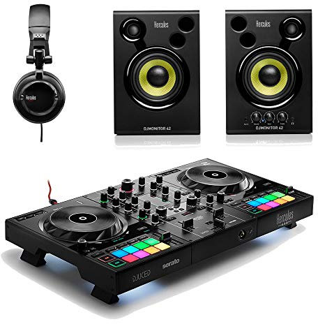 Hercules Inpulse 500 DJ Controller Serato Tidal Streaming Bundle inc Monitor Speaker