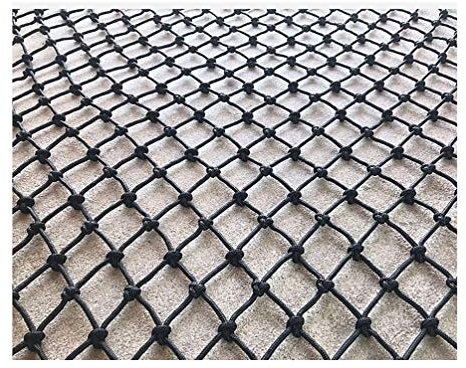 XCYYBB Sicherheitsnetz für Balkon, Treppenschutz, Anti-Kallennetz, Anhängernetz, Containernetz, Netzwerk, Überlagerungsnetz, Seil dekoratives Seilnetz zur Befestigung von Ladungen, Schwarz, 1 x 1 m
