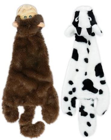 Best Pet Supplies Jouet couineur 2 en 1 pour Chien avec Tissu Doux et Durable pour Animaux de Compagnie de Petite, Moyenne et Grande Taille, sans Rembourrage pour Jouer à l'intérieur, Prend en Charge