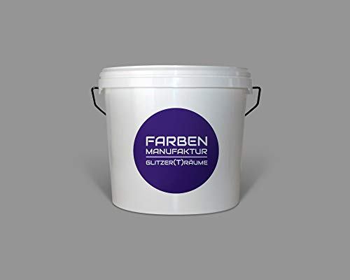 Glitzerfarbe Glitterwandfarbe Latex Glitter Dispersionsfarbe Wandfarbe Farben Manufaktur (schwarz holo, 2L)