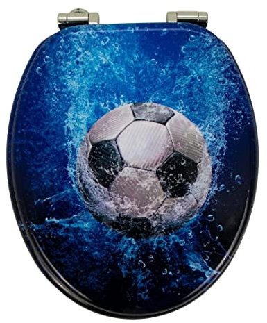 OGOMONDO Sedile Wc Copri Water Universale Frizionato Colorato Fantasia MDF Chiusura Rallentata