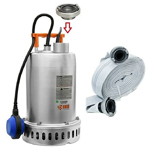 !! Profi !! Schmutzwasserpumpe Tauchpumpe Schwimmbadpumpe Edelstahl 16500 L/h +20m C-Schlauch