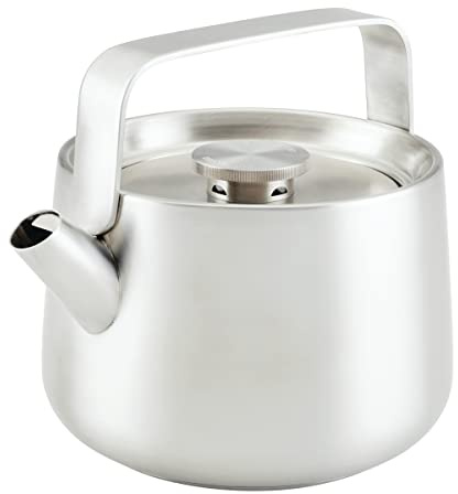 KitchenAid Teakettles Stainless Steel Whistling Teakettle, 1.9 Quart - Brushed Stainless Steel