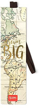 Legami SE0243 - Segnalibro con Elastico, 4,7x17,5 cm, in Carta, Tema Travel, Elastico segnapagina, tiene il Libro chiuso, Idea Regalo per Lettori, per Adulti e Bambini, Regalo per Insegnanti, unica