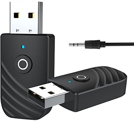 usb ricevitore bluetooth trasmettitore per tv adattatore chiavetta BT5.0 con 3.5mm AUX per PC/Cuffie/Altoparlanti/Autoradio/Stereo