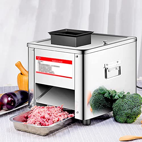 Affettatrice elettrica per carne, 850w Potente affettatrice per carne commerciale per uso domestico Affettatrice automatica per brandelli in acciaio inossidabile, antiscivolo e silenziosa,5.0mm