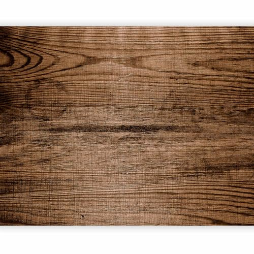 murando Fototapete selbstklebend Holzoptik 343x270cm Foto Tapete Tapetenfolie Möbelfolie Wandverkleidung Wandtapete Motivtapeten Bildtapete Wohnzimmer 3d Effekt Modern Bretter braun Holzwand 100405-93
