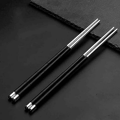 Palillos reutilizables, metal, plata de ley 999, juego de palillos, apto para lavavajillas(Color:2)