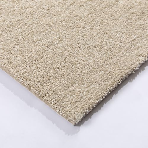 Steffensmeier Teppichboden Catania Meterware | Auslegware für Kinderzimmer Wohnzimmer Schlafzimmer | Beige, Größe: 500x500 cm