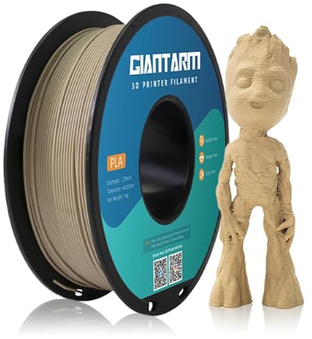GIANTARM Holz PLA Filament,1.75mm 1kg,3D-Druckmaterialien,Spule Maßgenauigkeit +/- 0.03mm