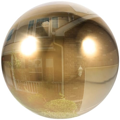 Yardenfun Hollow Floating Gazing Ball Edelstahl Spiegelkugel Polierte Dekokugel Für Garten Weihnachten Hohlkugel Für Außenbereich Modernes Design Für Zeitgemäße Dekoration