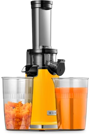 AOBOSI - Spremiagrumi elettrico con spazzola e 2 tazze multifunzione per frutta elettrica (arancione, 45 mm)