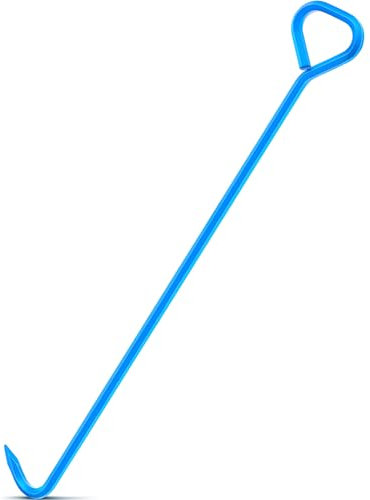 Therwen 1 Pcs Manhole Cover Hook 36 Inch with 5/8 Hex Alloy Steel Rigid Heavy Duty Manhole Cover Lifter Versatile Lift Storm Drain Grate Manhole Hook Tool with Inline Handle for Lid Puller Moving