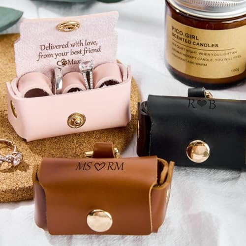 Personalisierte Ringbox Aus Leder For Den Antrag, Ringträger For Den Hund, Ringbox For Den Ehering, Ringkissen For Den Antrag Eines Haustiers, Ringbeutel For Hunde, Einzigartige Art, Fell Zu Tragen