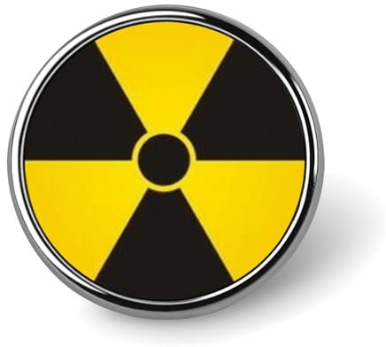 Segnale di avvertimento sulle radiazioni nucleari, spilla originale, spilla da bavero, spilla, cravatta, gioielli, decorazioni per cappelli, giacche, camicie