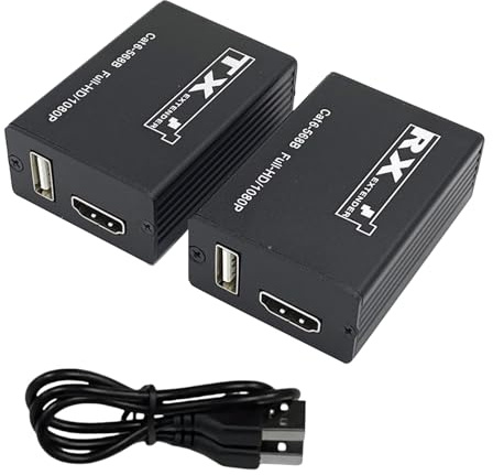 USB HDMI KVM-förlängare, 1080P förlängning upp till 30 m för DVR NVR-kamera