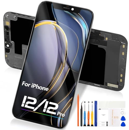 pour écran iPhone 12/12 Pro LCD - pour iPhone 12 Pro LCD Digitizer pour iPhone 12 A2403 A2172 A2402 A2407 A2341 A2406 A2408 Écran tactile en verre Assembly avec outils