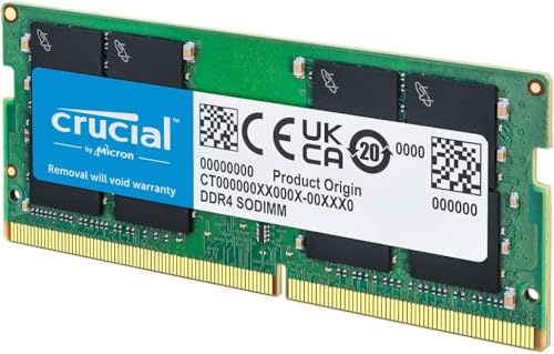 Crucial 16 GB (2 x 8 GB) DDR4 3200 MHz SO-DIMM Notebook RAM – CT2K8G4SFRA32A – laptopminne 260 stift – PC4-25600 minnesuppgradering för bärbara datorer och mini-PCs, 10 års garanti