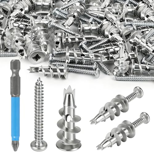 ENUTROF Trockenbaudübel Dübel Rigips Rigipsdübel Rigipsplatten Set 20Stk | Gipskartondübel Decke Rigipswand Gipsdübel Gipskartonplatten Trockenbau Trockenbauwand Hohlraumdübel Gipskarton Schwerlast