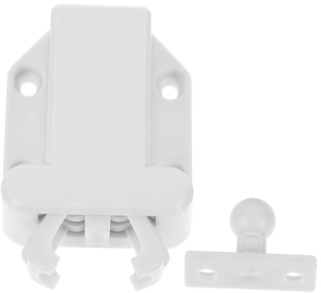SOIMISS Loquet à Bille Dissimulé pour Porte de Meuble, 4 Sets en Abs Blanc, Fonction Sécurité et Usage Multifonctionnel, pour Portes D'armoire et Tiroirs à Usage Domestique et Bureau