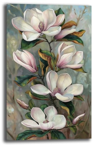 Quadri Moderni Soggiorno Verticale FIORI Quadro moderno FIORE da Parete grande XXL Stampa su tela Canvas Decorazione Murale muro Arredo Camera da letto Cucina (6, 50x100 cm, Canvas intelaiato)
