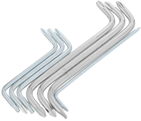 YARNOW Kit de 7 Destornilladores de Ángulo de 90° en Acero al Carbono Diseño Z para Llegar a Tornillos en Esquinas de Muebles Agarre Ergonómico
