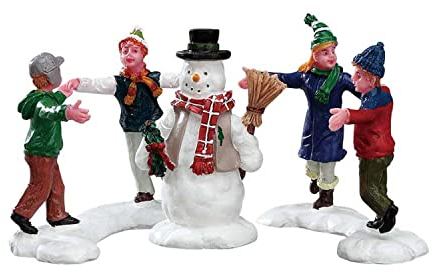 Lemax Christmas Village Ring Around The Snowman Set Of 3-52112