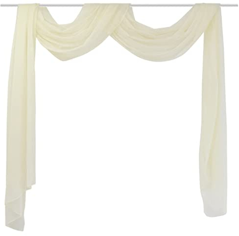 vidaXL Voile Querbehang Freihanddeko Fertiggardine Gardine transparent 140x600cm