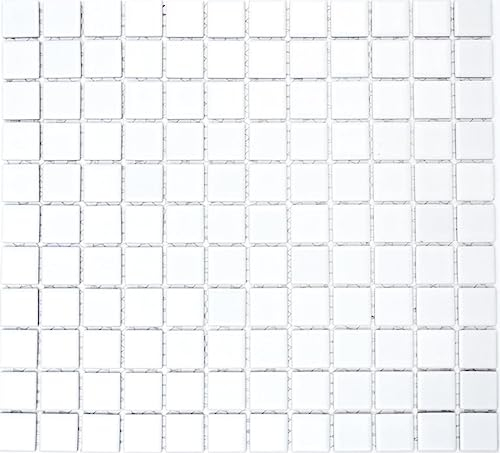 mosaico piastrelle di rete parete UNI bianco lucido in ceramica mosaico specchio piastrelle doccia tazza per piastrelle da parete quadrato cucina bagno WC
