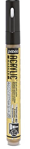 PEBEO Acrylic decoMarker 1.2mm Fine Round Tip Precious Gold, 1.2 mm