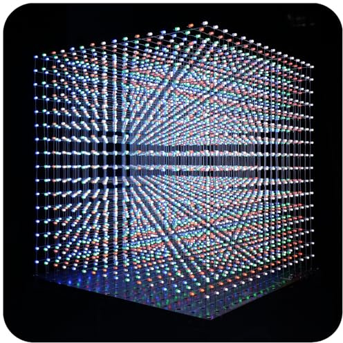 iCubeSmart 3D16 LED Cube Bausatz DIY Kit LED Licht Cube DIY Elektronik 16x16x16 Wuerfel Bausatz Für Elektronik-Labor Kreative Geschenke Enthusiasten Der Elektronik Elektronische Kursgestaltung