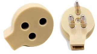 Adattatore telefonico tripolare con Spina e Presa Tripolare a 3 fori e Presa modulare Plug Rj11 6 Poli 2 Contatti