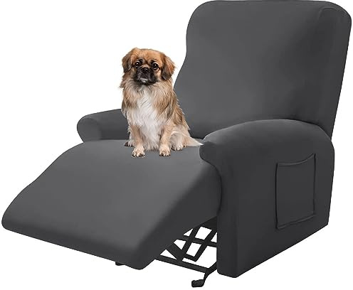 Sesselschoner für Relaxsessel Sesselbezug 8/6/4Teilig Komplett Sesselschoner Stretch Sesselauflage Relax Mit Armlehnen Sessel Überwurf Bezug Hochlehner Relaxsessel Mit Elastischem Boden ( Color : 1# ,