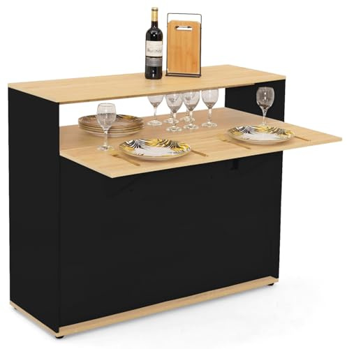 IDMarket - Meuble de Bar Extensible en Table à Manger 2 Personnes VITO