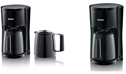 SEVERIN Filterkaffeemaschine mit 2 Thermokannen, Kaffeemaschine für bis zu 8 Tassen je Kanne & Filterkaffeemaschine mit Thermokanne, Kaffeemaschine für bis zu 8 Tassen