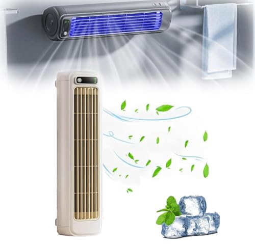 Outfany Cooling Ace, Libiyi Cooling Ace, Tragbare Klimaanlage Kühlventilator Leise mit 3 Geschwindigkeiten, Shirem Cooling Ace, 3D Umwälzung Wind Luftkühler Klimaanlage für Haus Büro (A)